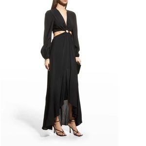 NWT $395 SIMKHAI Jaelynn Puff-Sleeve Cutout Maxi Dress in size Small!